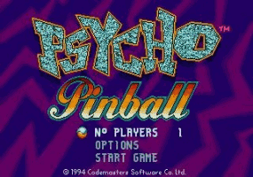 Psycho Pinball Title Screen